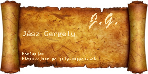 Jász Gergely névjegykártya