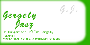 gergely jasz business card